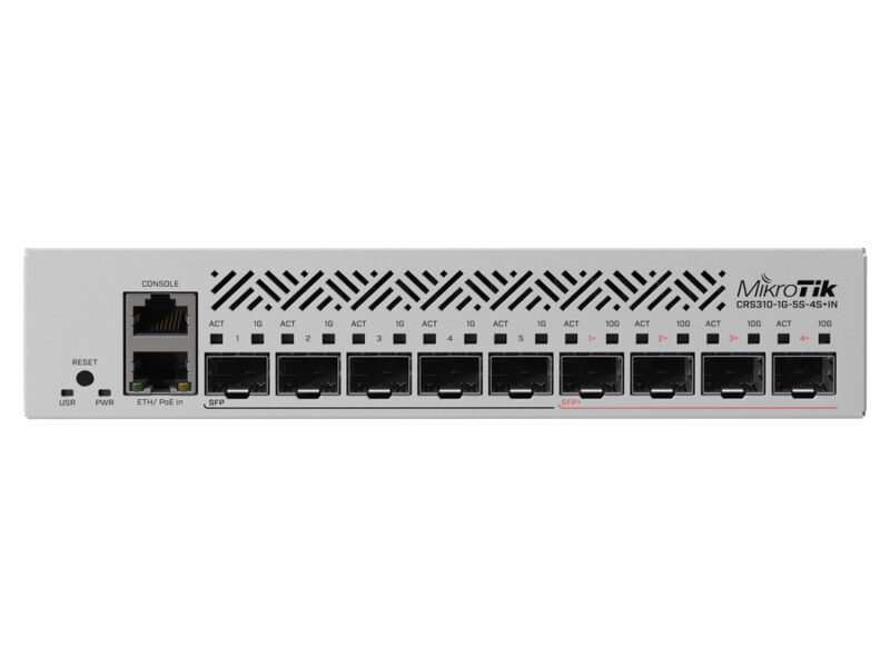 mikrotik cloud router switch 5 port sfp 4 sfp+ | crs310 1g 5s 4s+in