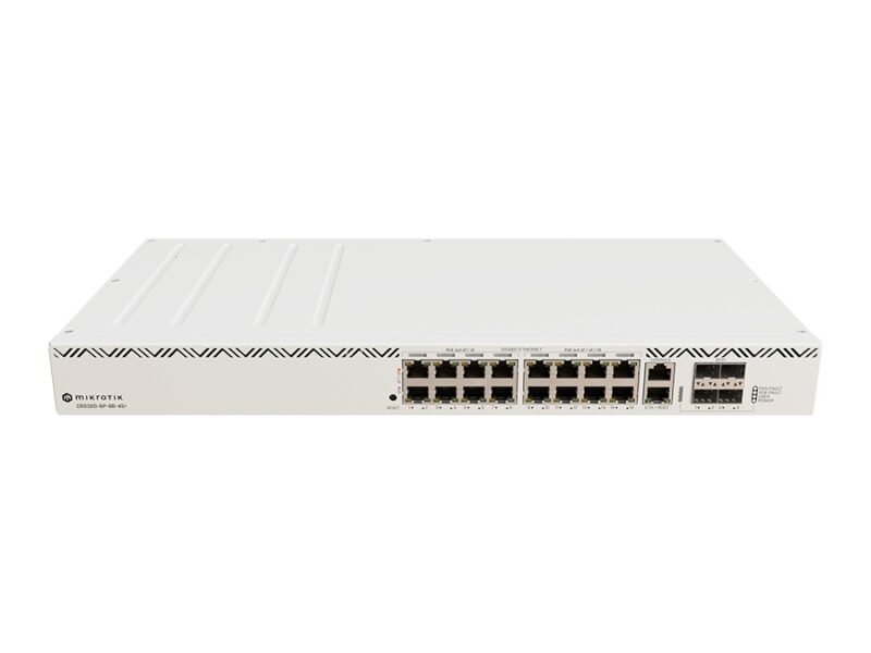mikrotik cloud router switch 16 port poe 600w 4sfp+ | crs320 8p 8b 4s+rm
