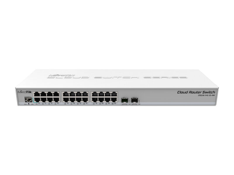 mikrotik cloud router switch 24 port gigabit 2sfp+ | crs326 24g 2s+rm