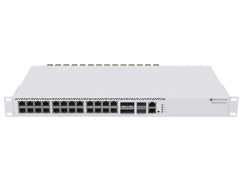 mikrotik cloud router switch 24 port 2.5gbps 4sfp+ combo ports 2xqsfp+ | crs326 4c+20g+2q+rm