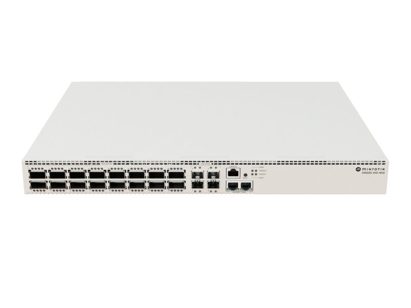 mikrotik cloud router switch 16 port qsfp28 4xsfp28 2x10gbps | crs520 4xs 16xq rm