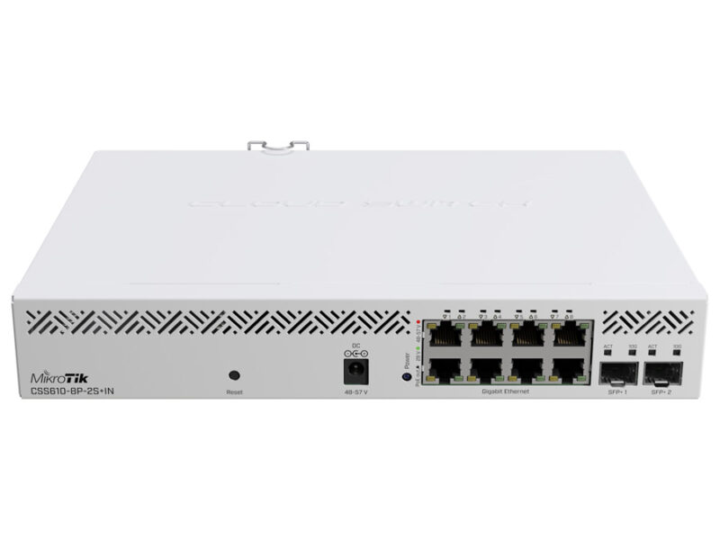mikrotik swos cloud switch 8 port poe 2 sfp+ | css610 8p 2s+in