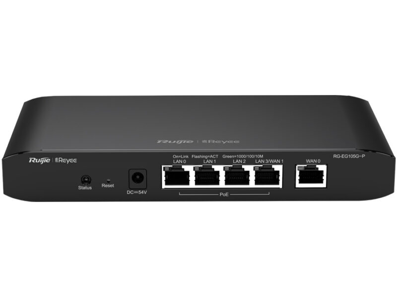 reyee 5 port gigabit 2 wan 4 poe 54w cloud router | rg eg105g p