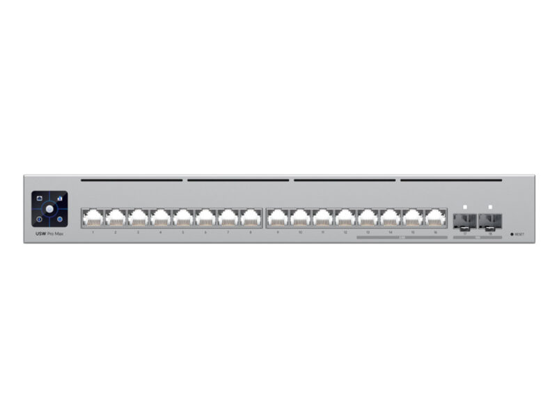 ubiquiti unifi pro max switch 16 with 12 gigabit 4x 2.5gbps 2sfp+ | usw pro max 16