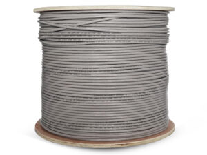 linkbasic 500m drum cat5e solid grey utp cable