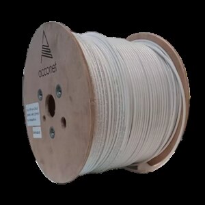 Acconet CAT6 Indoor Ethernet Cable 500m White Solid Copper UTP Roll | CAT6-500-SC