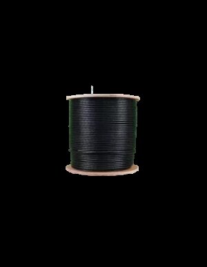 Essential CAT5 UV Outdoor Ethernet Cable 500m Black Solid Copper SF/TP Roll | CAT5U-500-GEN-SC