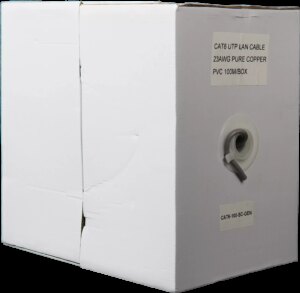 essential cat6 indoor ethernet cable 100m grey solid copper utp pull box | cat6 100 sc gen cat6 100 sc gen