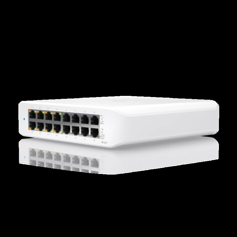 Ubiquiti UniFi Lite 16 Port Gigabit 8PoE 45W Switch | USW-Lite-16-POE